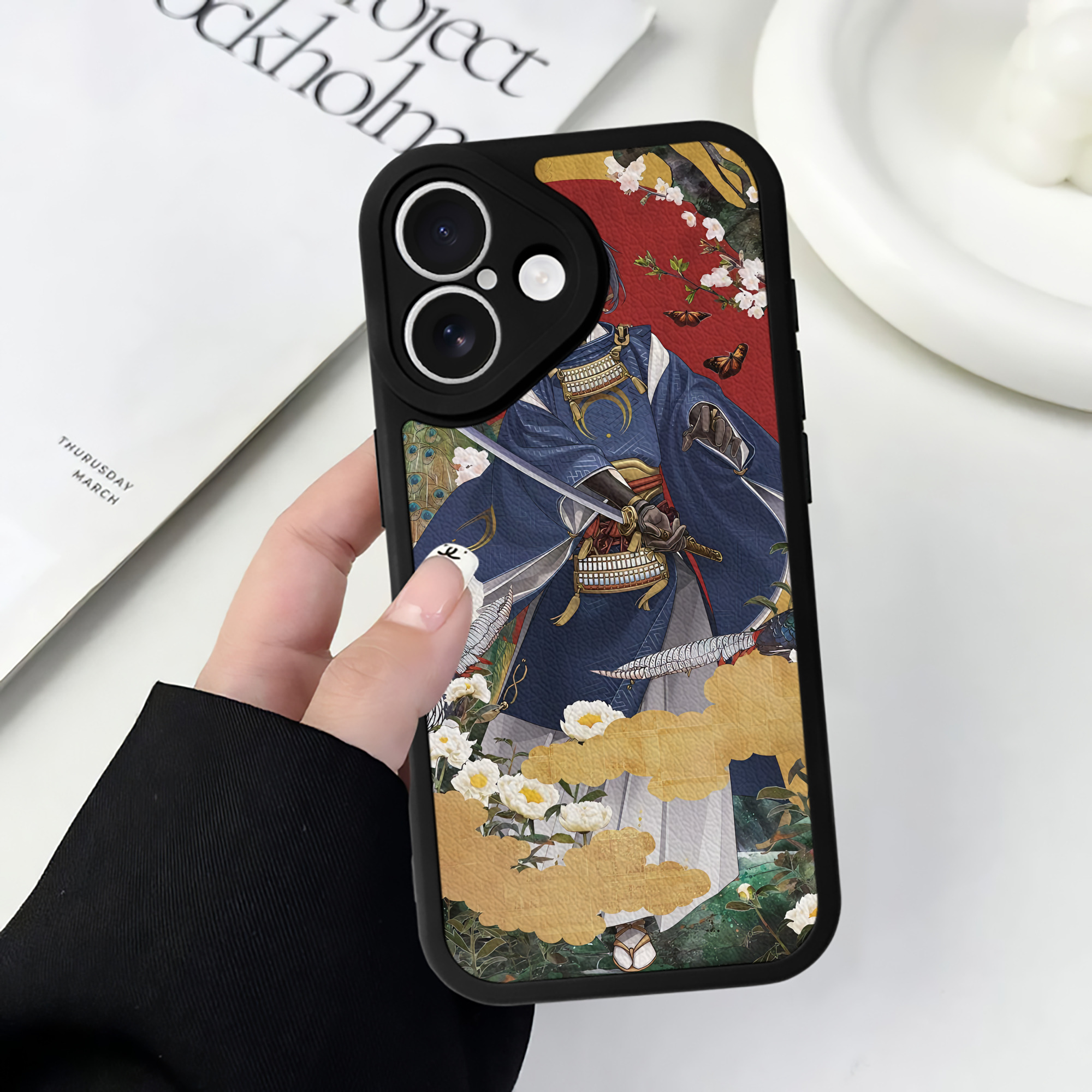 （画像用） 刀剣乱舞 Touken Ranbu 【iPhone 16シリーズ対応】シリコンスマホケース（レザー調） 材質：シリコン